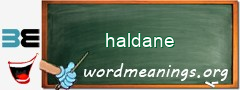 WordMeaning blackboard for haldane